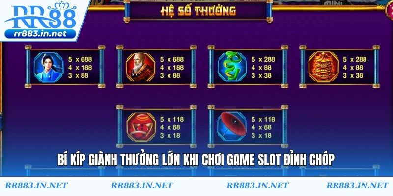 Bí kíp giành thưởng lớn khi chơi game slot đỉnh chóp